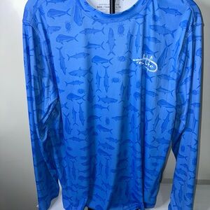 Reel Life Blue Men's Rash Guard